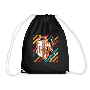 Walkman Artwork Cassette Player - Drawstring Bag - black - Front