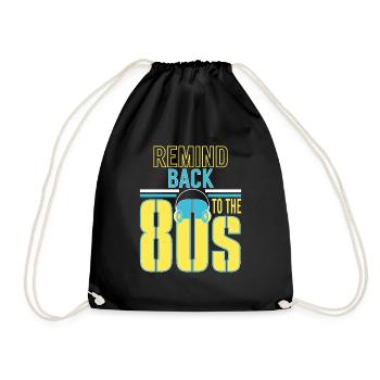 Back To The 80s Retro Walkman - Drawstring Bag - black - Front