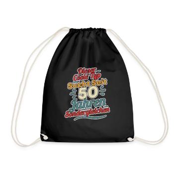 Dieser Coole Typ Sucht 50 Jahren Sondergleichen - Turnbeutel - Schwarz - Vorne