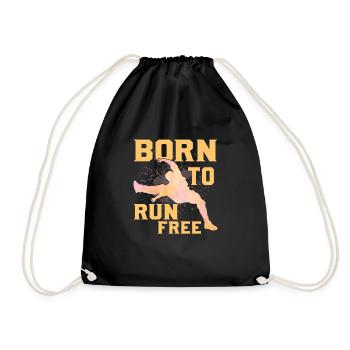 Né pour courir libre Traceur Parkour Free Running - Sac de sport léger - noir - Devant