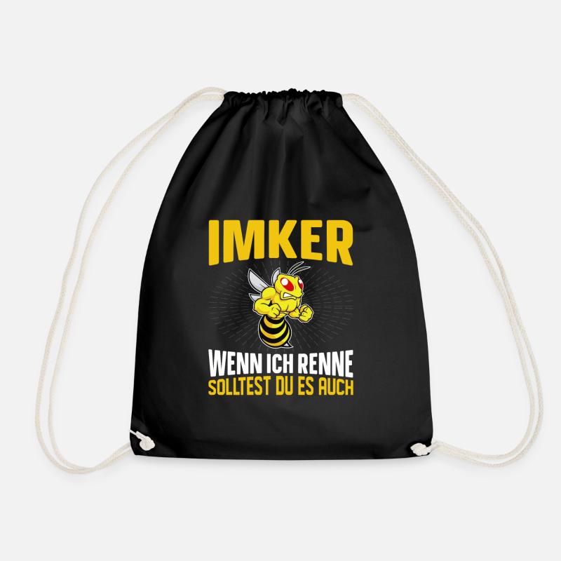 Imker Biene Honig Geschenk Lustig - Turnbeutel - Schwarz