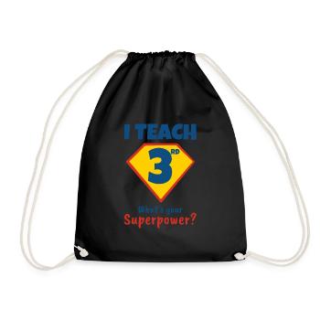 J’enseigne à des tiers quel est votre superpouvoir - Sac de sport léger - noir - Devant