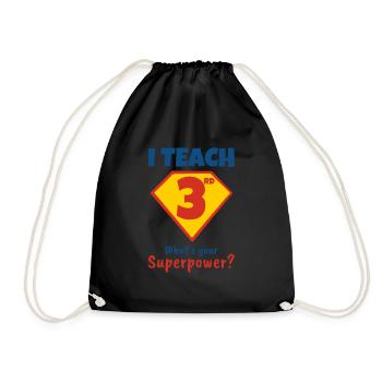 J’enseigne à des tiers quel est votre superpouvoir - Sac de sport léger - noir - Devant