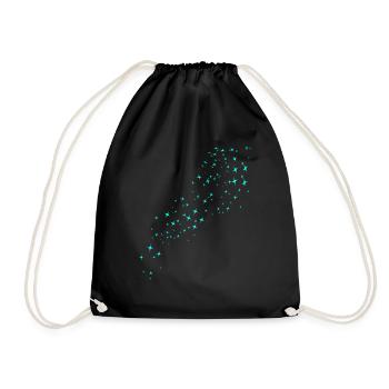 Stardust Green - Drawstring Bag - black - Front