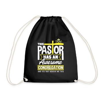 Pasteur Appréciation Clergé Prédicateur chrétien - Sac de sport léger - noir - Devant