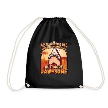 Fossil Tooth Collector Design for a Shark Fossil - Turnbeutel - Schwarz - Vorne