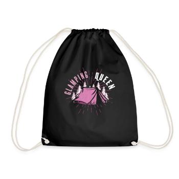Squad Adventure Vacation Glamp Camp Camper Camping - Drawstring Bag - black - Front