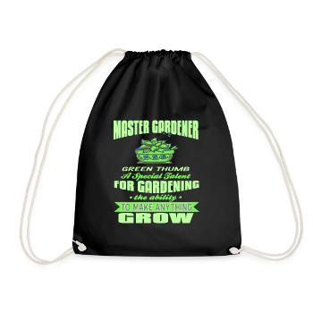 Green Thumb A Special Talent For Gardening Present - Drawstring Bag - black - Front