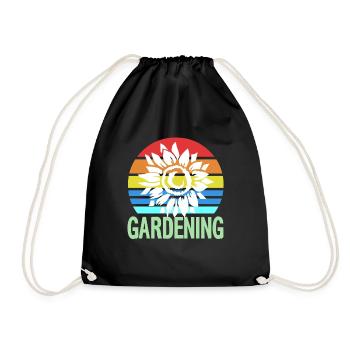 Retro Vintage Awesome Flower Gardening Designs - Turnbeutel - Schwarz - Vorne