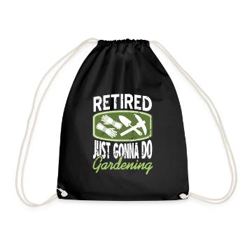 Retired Just Gonna Do Gardening Vintage T-Shirt - Turnbeutel - Schwarz - Vorne