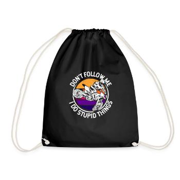 Ne me suivez pas, je fais des choses stupides drôles - Sac de sport léger - noir - Devant