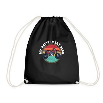Mein Ruhestandsplan Funny Dirt Bike Motocross Dirt - Turnbeutel - Schwarz - Vorne