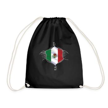 drapeau mexicain fier - Sac de sport léger - noir - Devant
