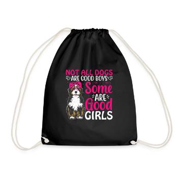 Australian Shepherd Some are good girls - Drawstring Bag - black - Front
