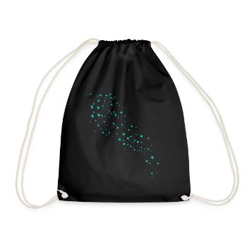 Green Stardust - Drawstring Bag - black - Front