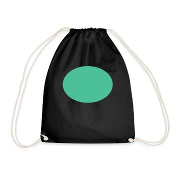 Ovale vert Conception simple - Sac de sport léger - noir - Devant