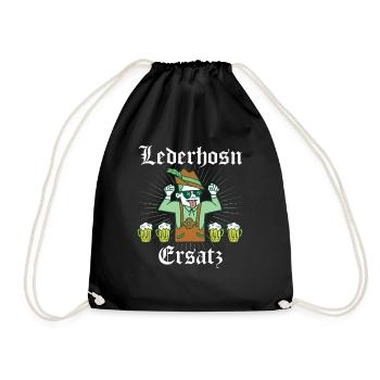 Lederhosn Ersatz Lederhose - Turnbeutel - Schwarz - Vorne