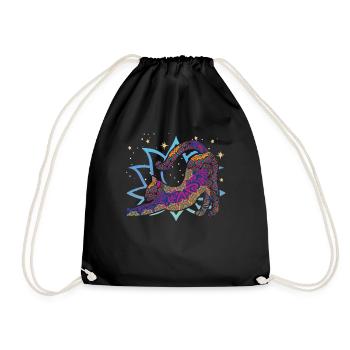 Namaste Animal Meditation Mandala Chat Yoga - Sac de sport léger - noir - Devant