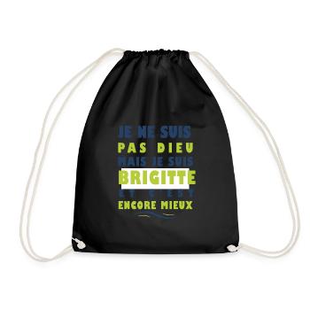Cadeau femme pour brigitte - Sac de sport léger - noir - Devant