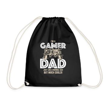 Ich bin ein Gamer Dad, genau wie ein normaler Dad - Turnbeutel - Schwarz - Vorne