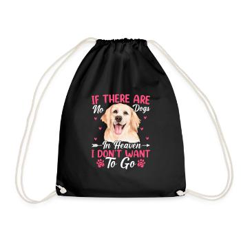 Golden Retrievers quand aucun chien au paradis s’amuse - Sac de sport léger - noir - Devant