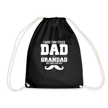 Two Titles Dad And Grandad And I Rock Them Both - Sac de sport léger - noir - Devant
