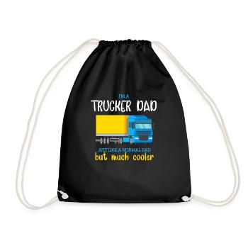 I'm A Trucker Dad, Yellow Truck Gift Truckers Papa - Sac de sport léger - noir - Devant
