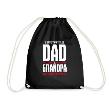 I Have 2 Titles Dad And Grandpa And Rock Them Both - Sac de sport léger - noir - Devant