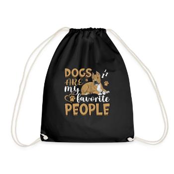 Les chiens Staffordshire Terrier sont - Sac de sport léger - noir - Devant