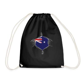drapeau australien fier - Sac de sport léger - noir - Devant