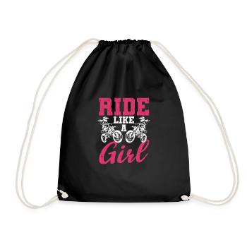 Dirt Bike Rider Motocross Enduro Bikers Ride Like - Drawstring Bag - black - Front