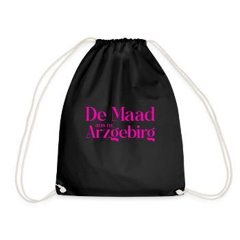 De Maad ausm Arzgebirg - Turnbeutel - Schwarz - Vorne