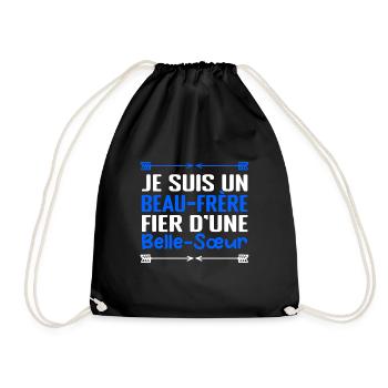 Je suis un beau frère fier d'une belle soeur - Sac de sport léger - noir - Devant