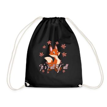 Liebe Fuchs Thanksgiving Herbst - Turnbeutel - Schwarz - Vorne