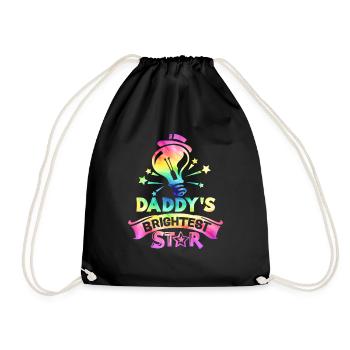L’étoile la plus brillante de papa retour à l’école - Sac de sport léger - noir - Devant