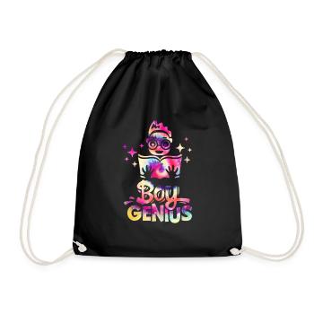 Boy Genius Back to School - Drawstring Bag - black - Front