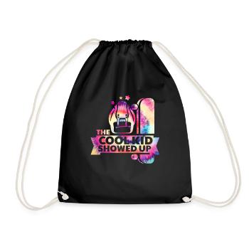 The Cool kid Showed Up Back to School - Drawstring Bag - black - Front