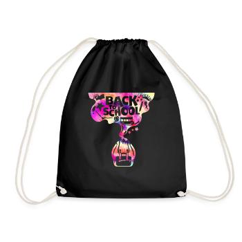 Backpack School Bus Back to School - Drawstring Bag - black - Front
