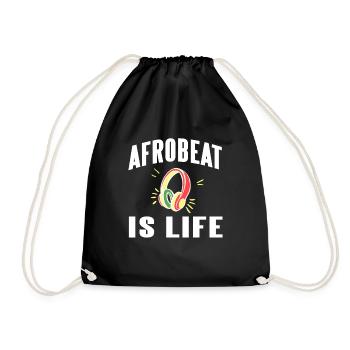 Afrobeat Is Life Cool Afro Designs T-Shirt Present - Turnbeutel - Schwarz - Vorne