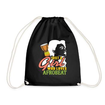 Just A Girl Who Loves Afrobeat T-Shirt Present - Turnbeutel - Schwarz - Vorne