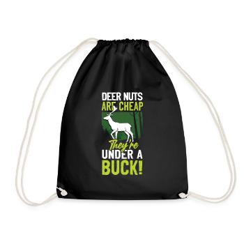 Buck Deer Hunting Hunter Pun - Turnbeutel - Schwarz - Vorne