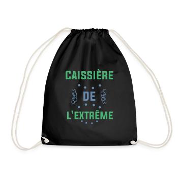 Cadeau femme Caissière de l'extrême - Sac de sport léger - noir - Devant