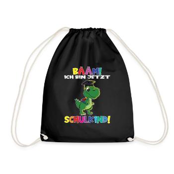 Bääm! Ich Bin Jetzt Schulkind Einschulung - Turnbeutel - Schwarz - Vorne