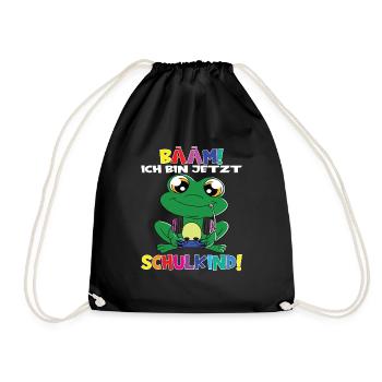 Bääm! Ich Bin Jetzt Schulkind Einschulung - Turnbeutel - Schwarz - Vorne