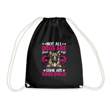 German Shepherd Some are good girls - Drawstring Bag - black - Front