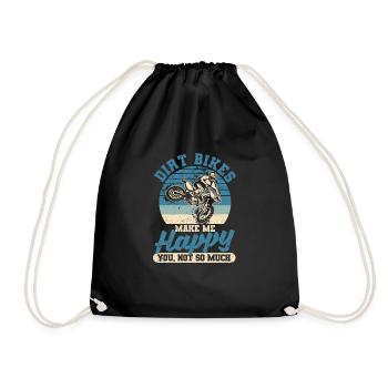 Funny Motocross Enduro Bike Rider Dirt Bikes Make - Drawstring Bag - black - Front