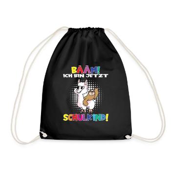 Bääm! Ich Bin Jetzt Schulkind Einschulung - Turnbeutel - Schwarz - Vorne