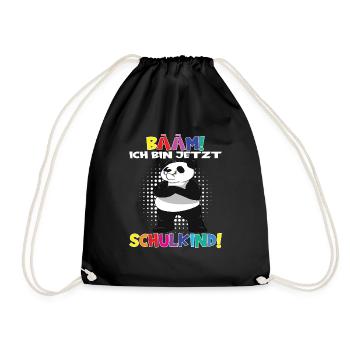 Bääm! Ich Bin Jetzt Schulkind Einschulung - Turnbeutel - Schwarz - Vorne