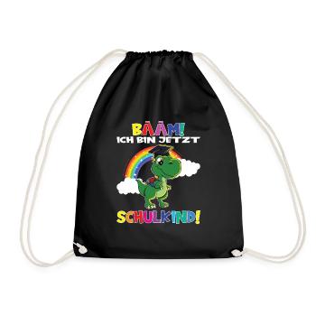 Bääm! Ich Bin Jetzt Schulkind Einschulung - Turnbeutel - Schwarz - Vorne