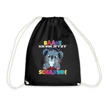 Bääm! Ich Bin Jetzt Schulkind Einschulung - Turnbeutel - Schwarz - Vorne
